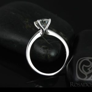 Rosado’s Box 7mm Moissanite 14k White Gold Solitaire